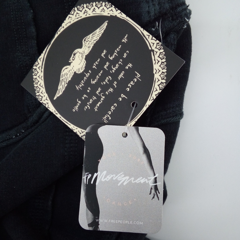NWT Free People Movement Hybrid Leggings Black Gray Exposed Hem XS - Picture 9 of 15